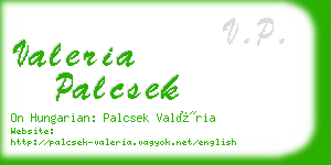 valeria palcsek business card